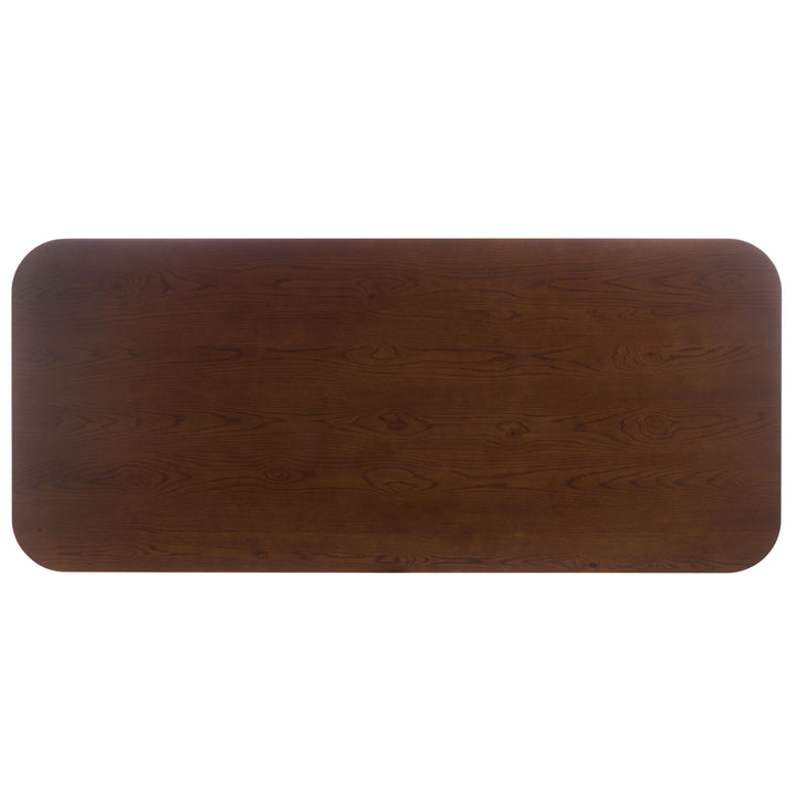 American Home Furniture Safavieh Couture Kaylenne 90" Ribbed Apron Dining Table