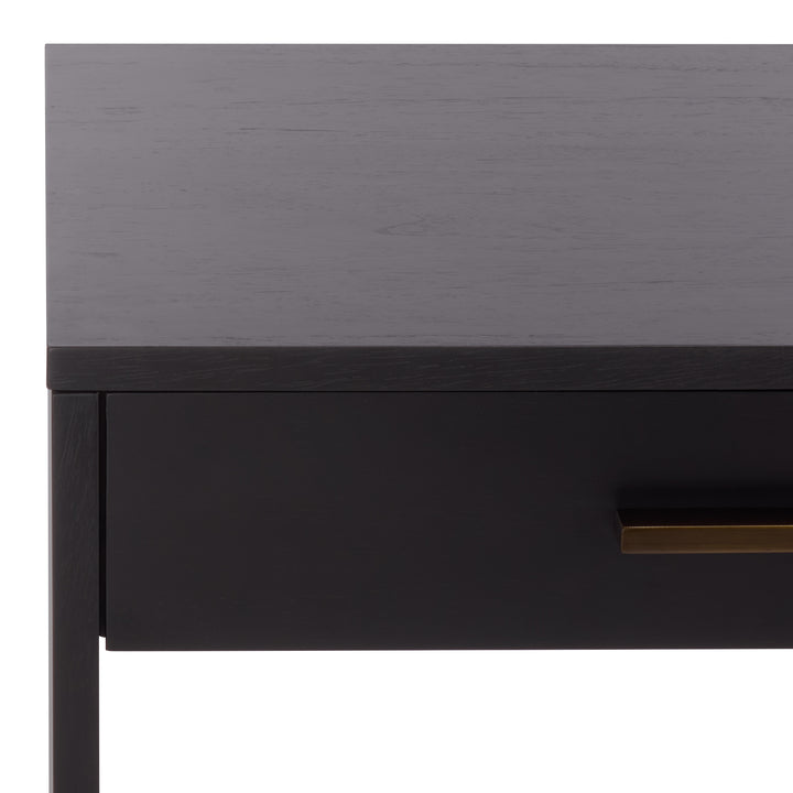 48"W x 24"D x 30"H / Black/Brass