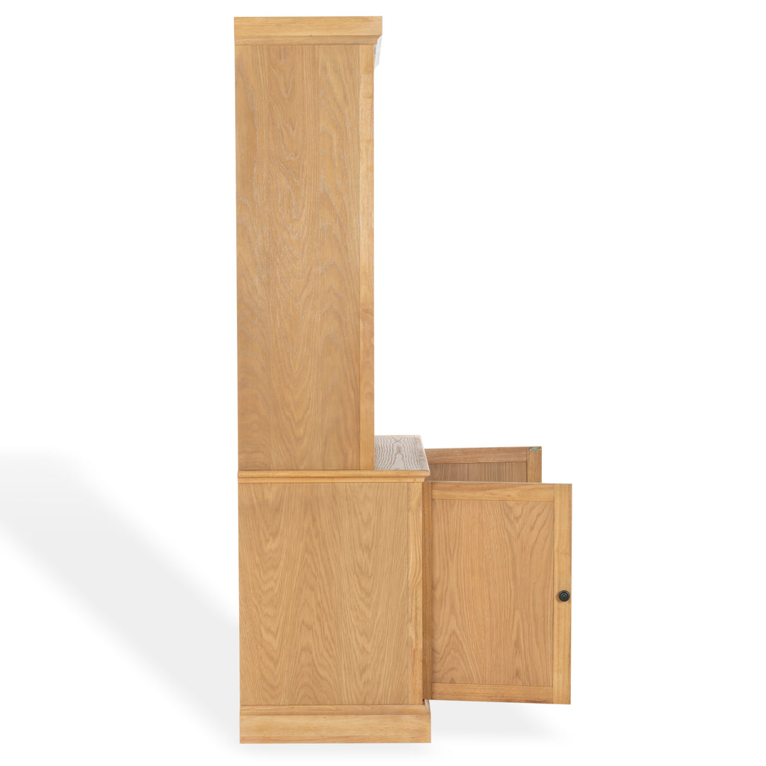 40"W x 21.1"D x 79"H / Natural/Black