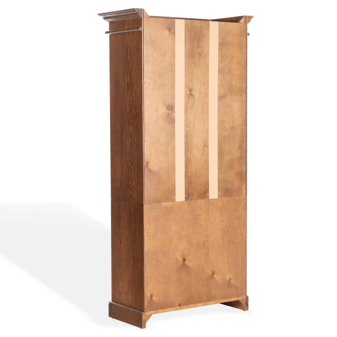 36"W x 17"D x 76"H / Walnut/Brass