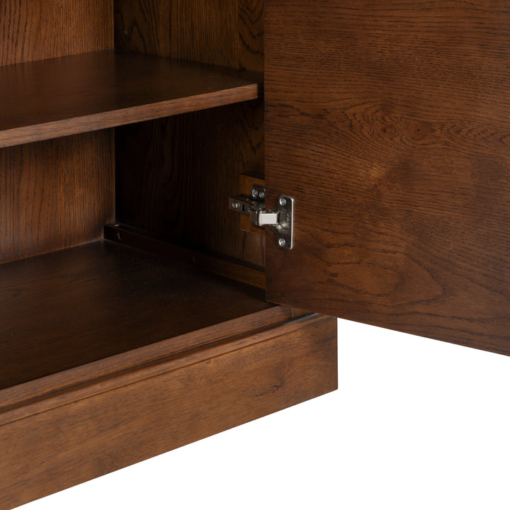 36"W x 17"D x 76"H / Walnut/Brass