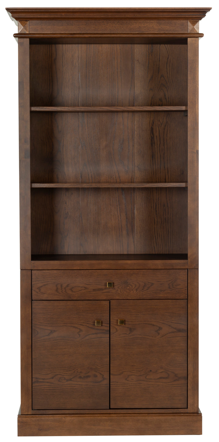 36"W x 17"D x 76"H / Walnut/Brass