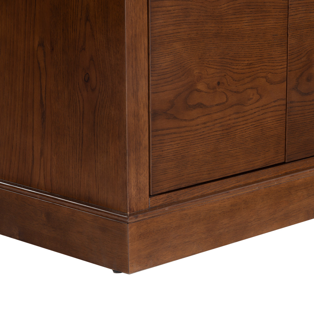 36"W x 17"D x 76"H / Walnut/Brass