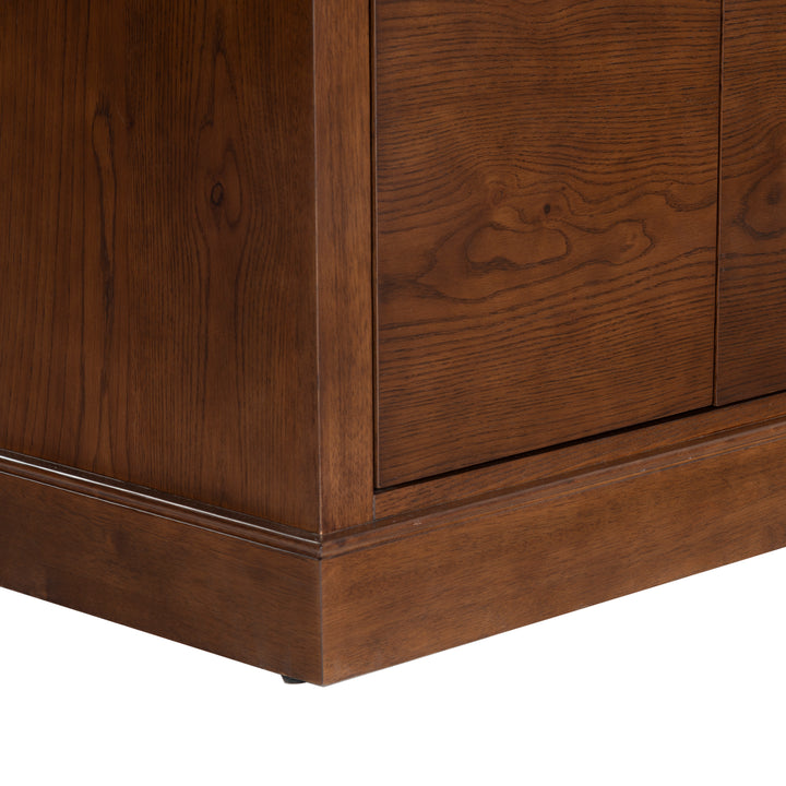 36"W x 17"D x 76"H / Walnut/Brass