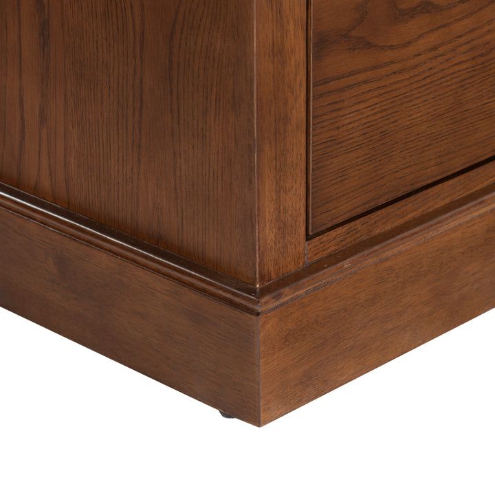 36"W x 17"D x 76"H / Walnut/Brass