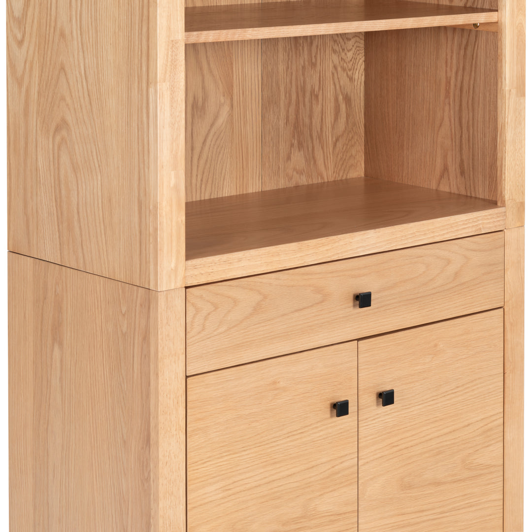 36"W x 17"D x 76"H / Natural/Black