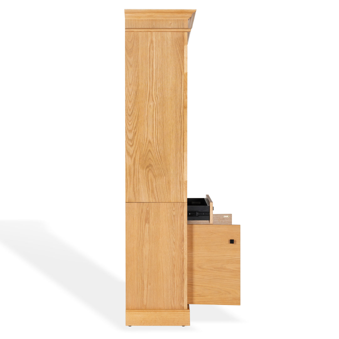 36"W x 17"D x 76"H / Natural/Black