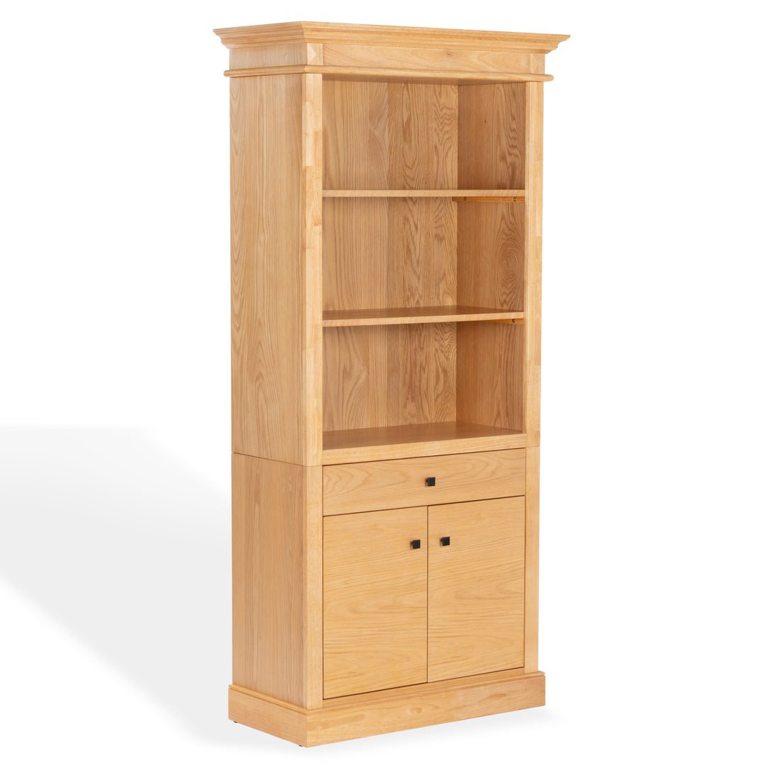 36"W x 17"D x 76"H / Natural/Black