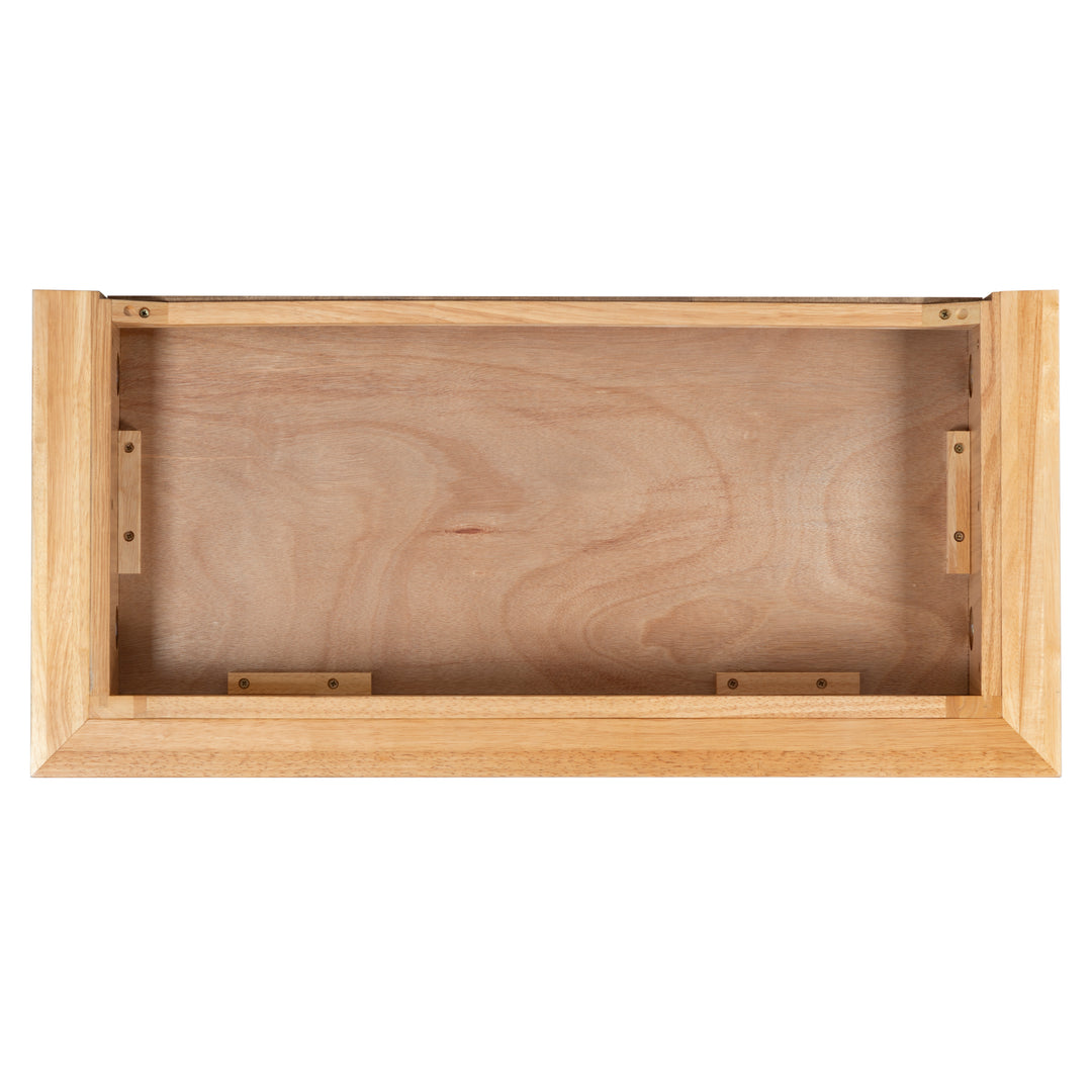 36"W x 17"D x 76"H / Natural/Black