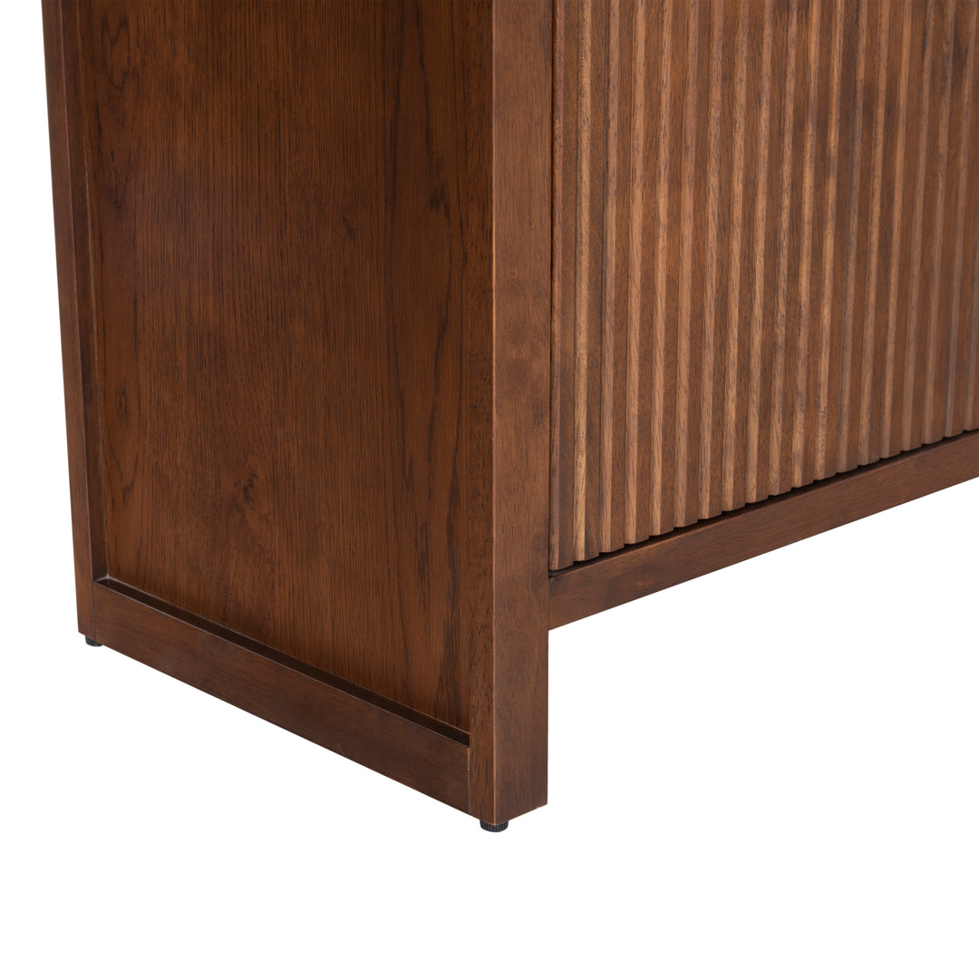 34.1"W x 15"D x 76"H / Walnut/Brass