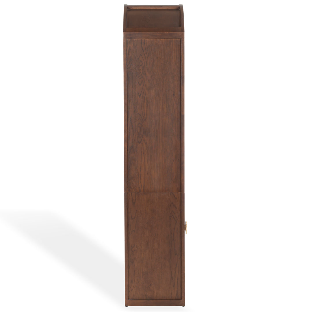 34.1"W x 15"D x 76"H / Walnut/Brass