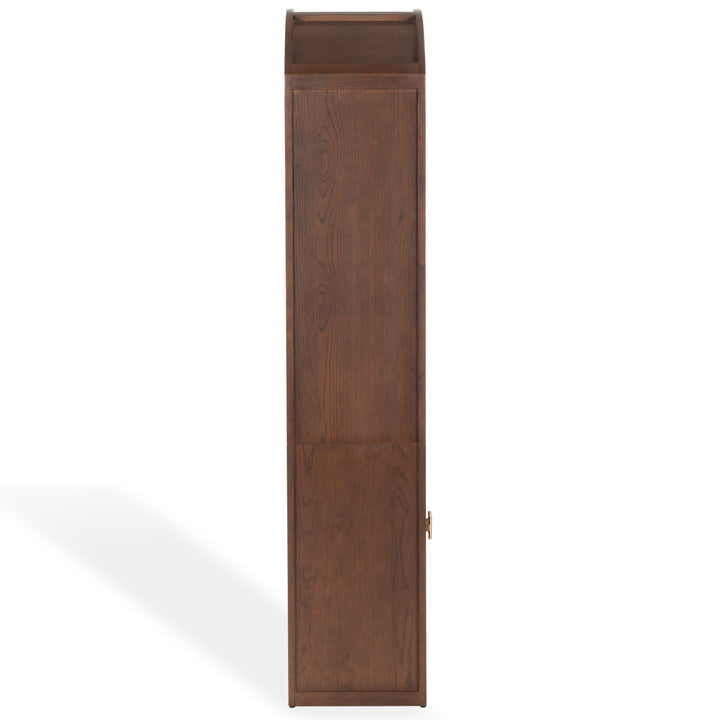 34.1"W x 15"D x 76"H / Walnut/Brass