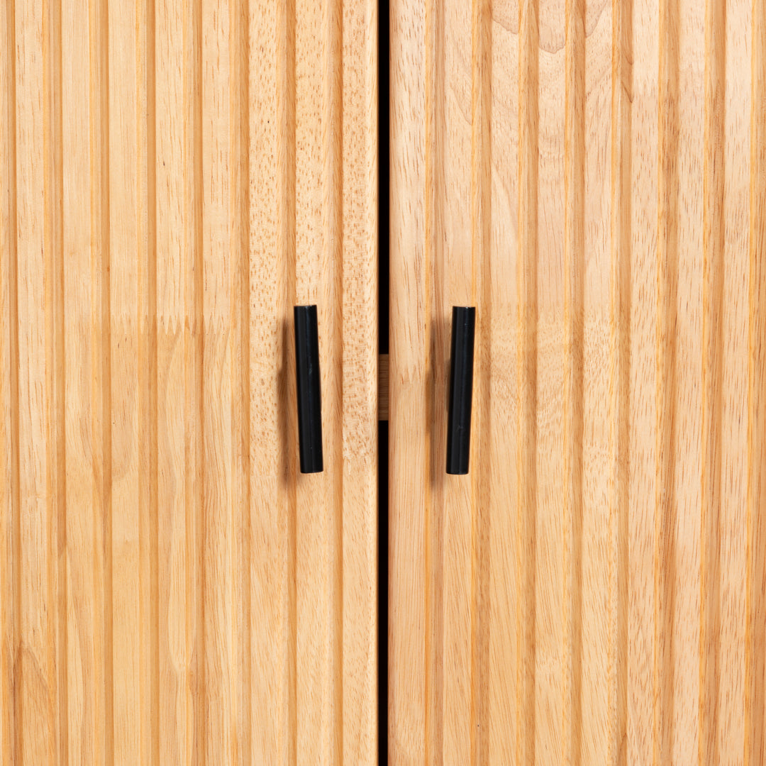 34.1"W x 15"D x 76"H / Natural/Black