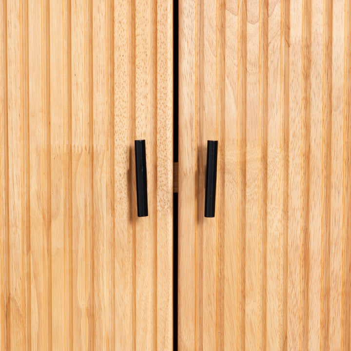 34.1"W x 15"D x 76"H / Natural/Black