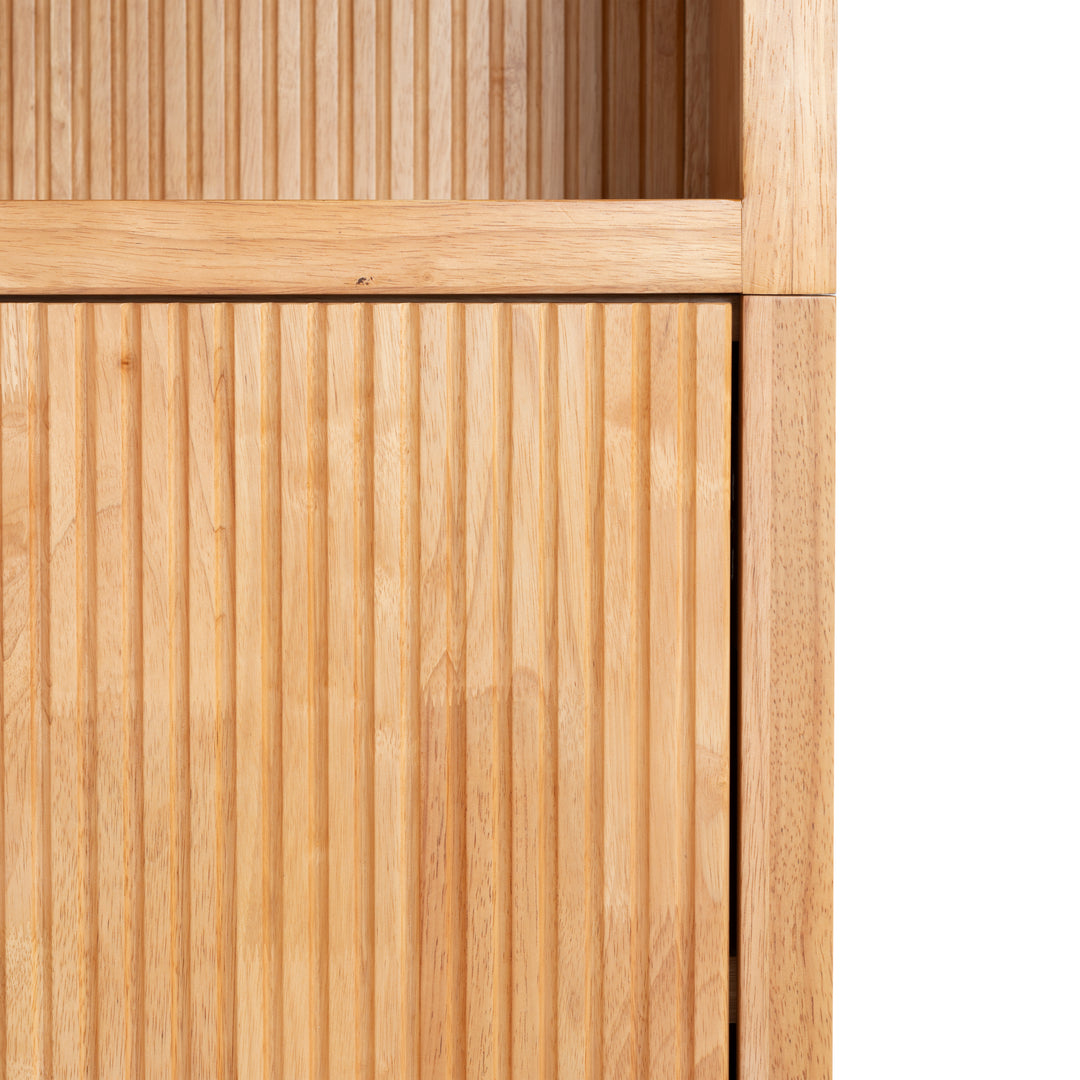 34.1"W x 15"D x 76"H / Natural/Black