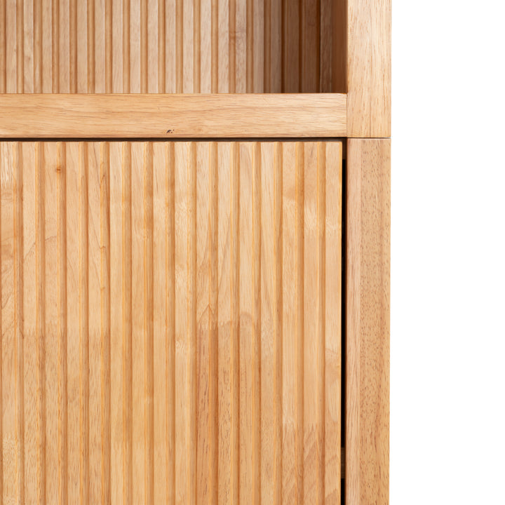 34.1"W x 15"D x 76"H / Natural/Black