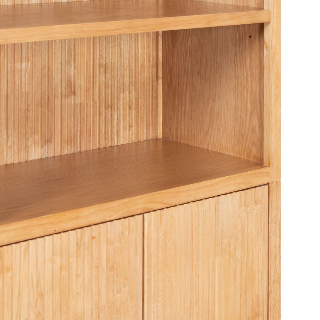 34.1"W x 15"D x 76"H / Natural/Black