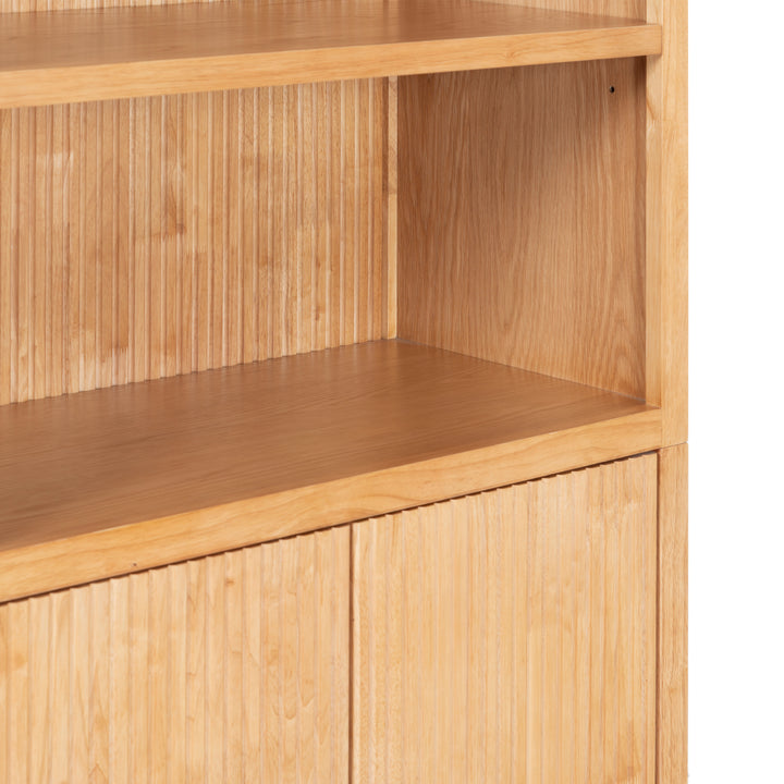 34.1"W x 15"D x 76"H / Natural/Black