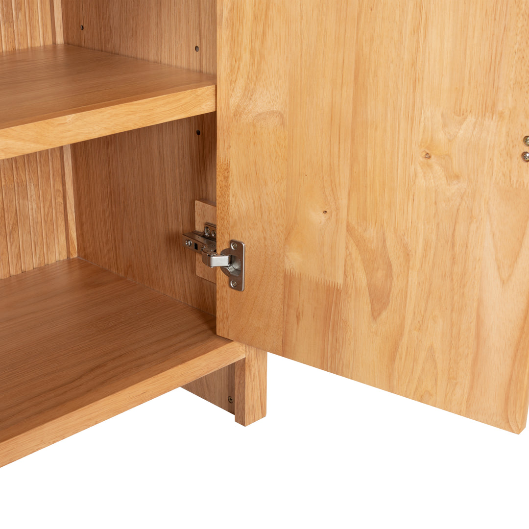 34.1"W x 15"D x 76"H / Natural/Black