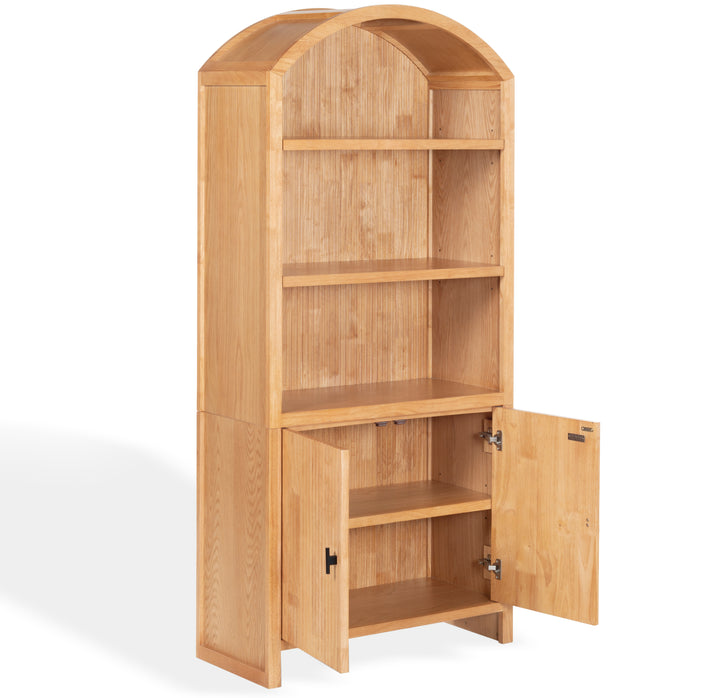 34.1"W x 15"D x 76"H / Natural/Black