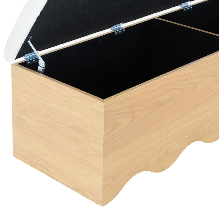 61.6"W x 20"D x 18.5"H / Natural/White