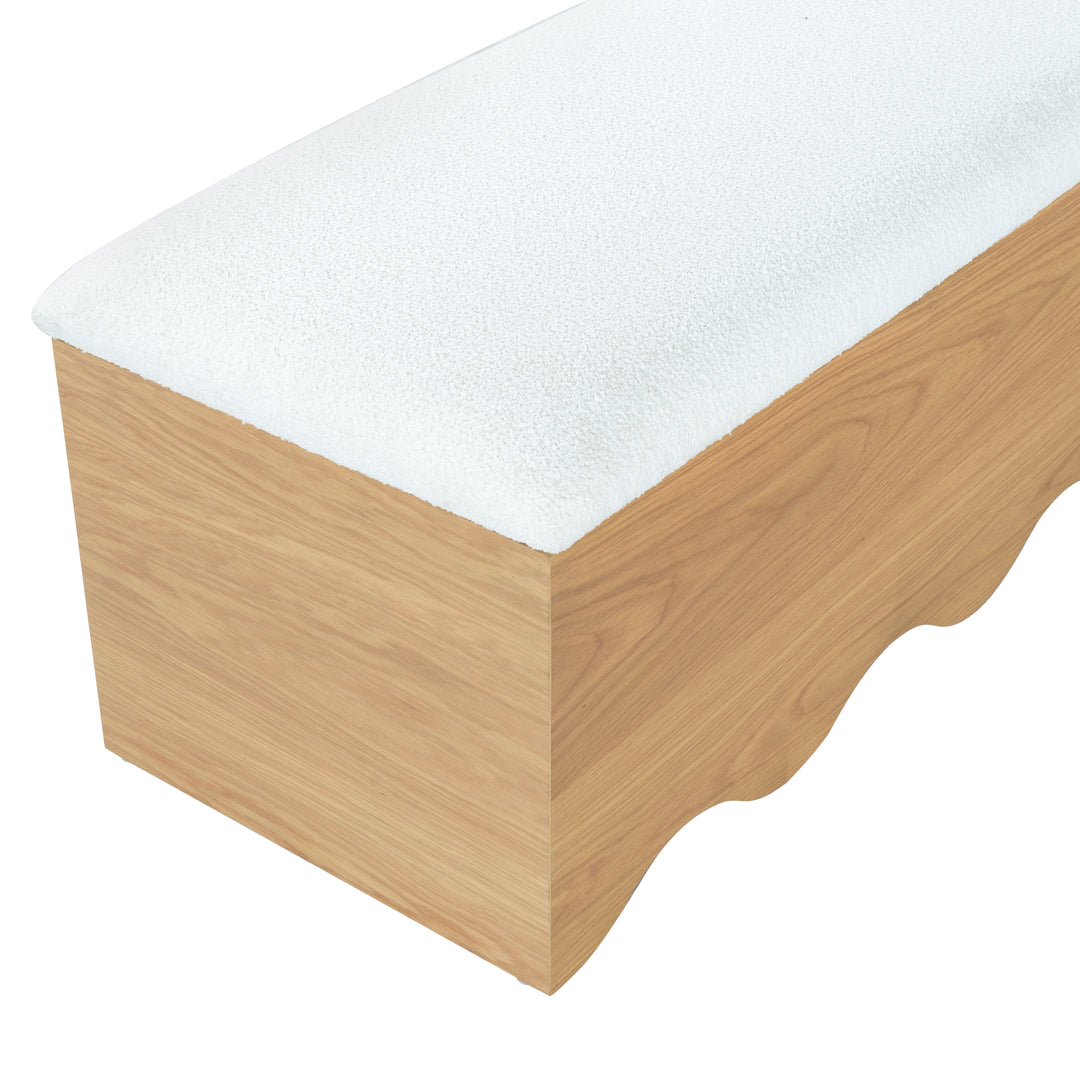 61.6"W x 20"D x 18.5"H / Natural/White