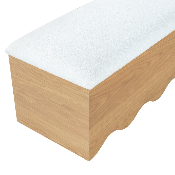 61.6"W x 20"D x 18.5"H / Natural/White