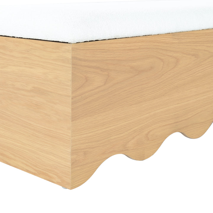 61.6"W x 20"D x 18.5"H / Natural/White