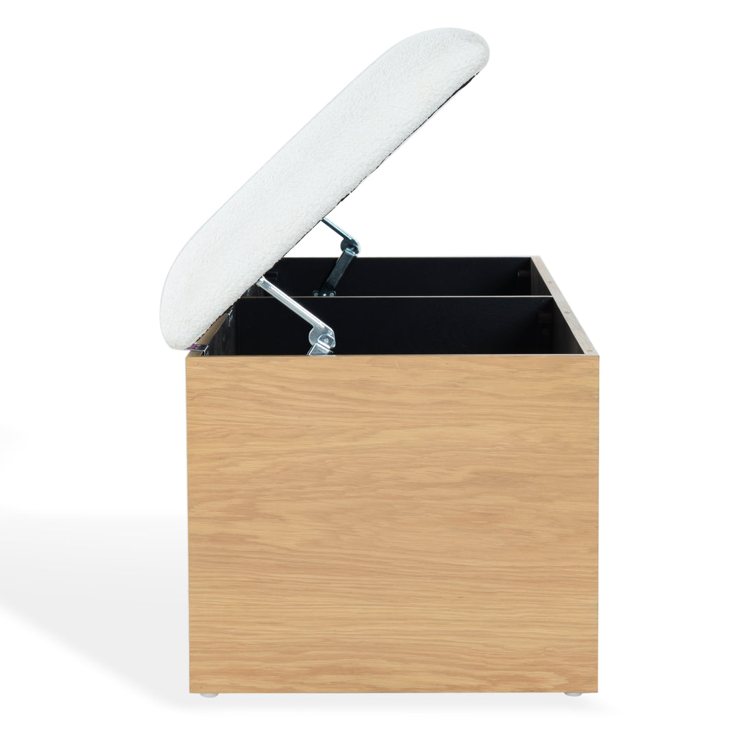 61.6"W x 20"D x 18.5"H / Natural/White