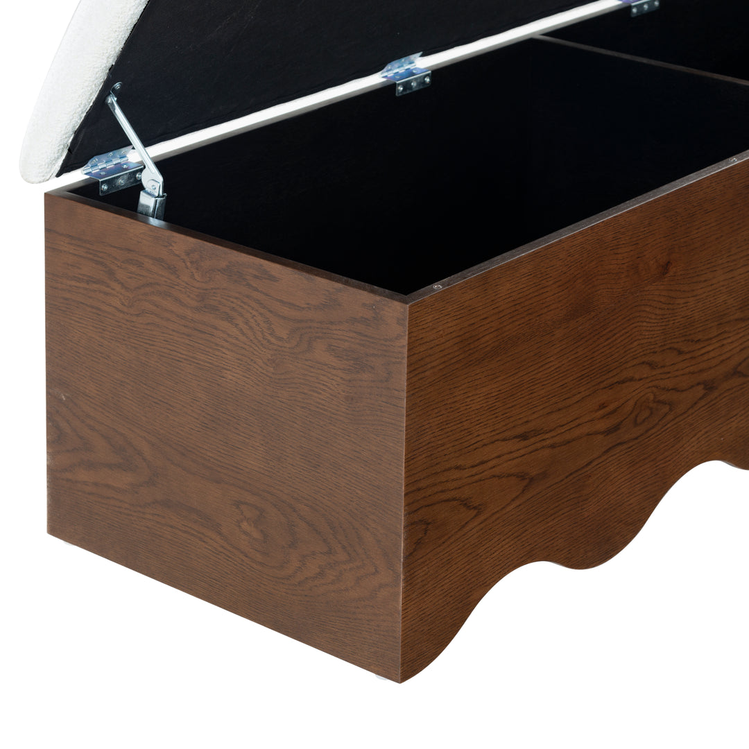 61.6"W x 20"D x 18.5"H / Walnut/White