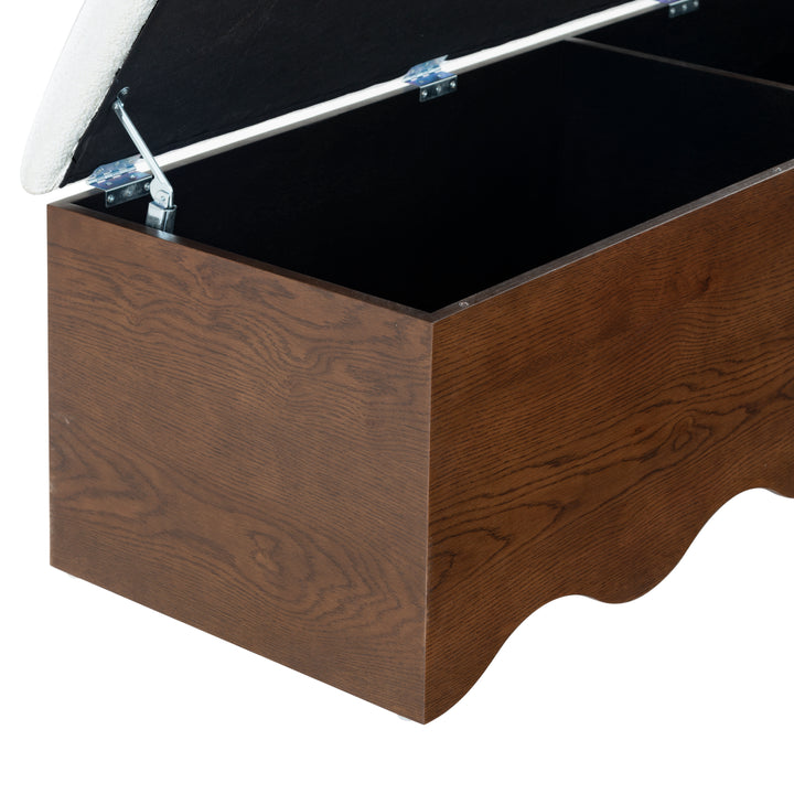 61.6"W x 20"D x 18.5"H / Walnut/White