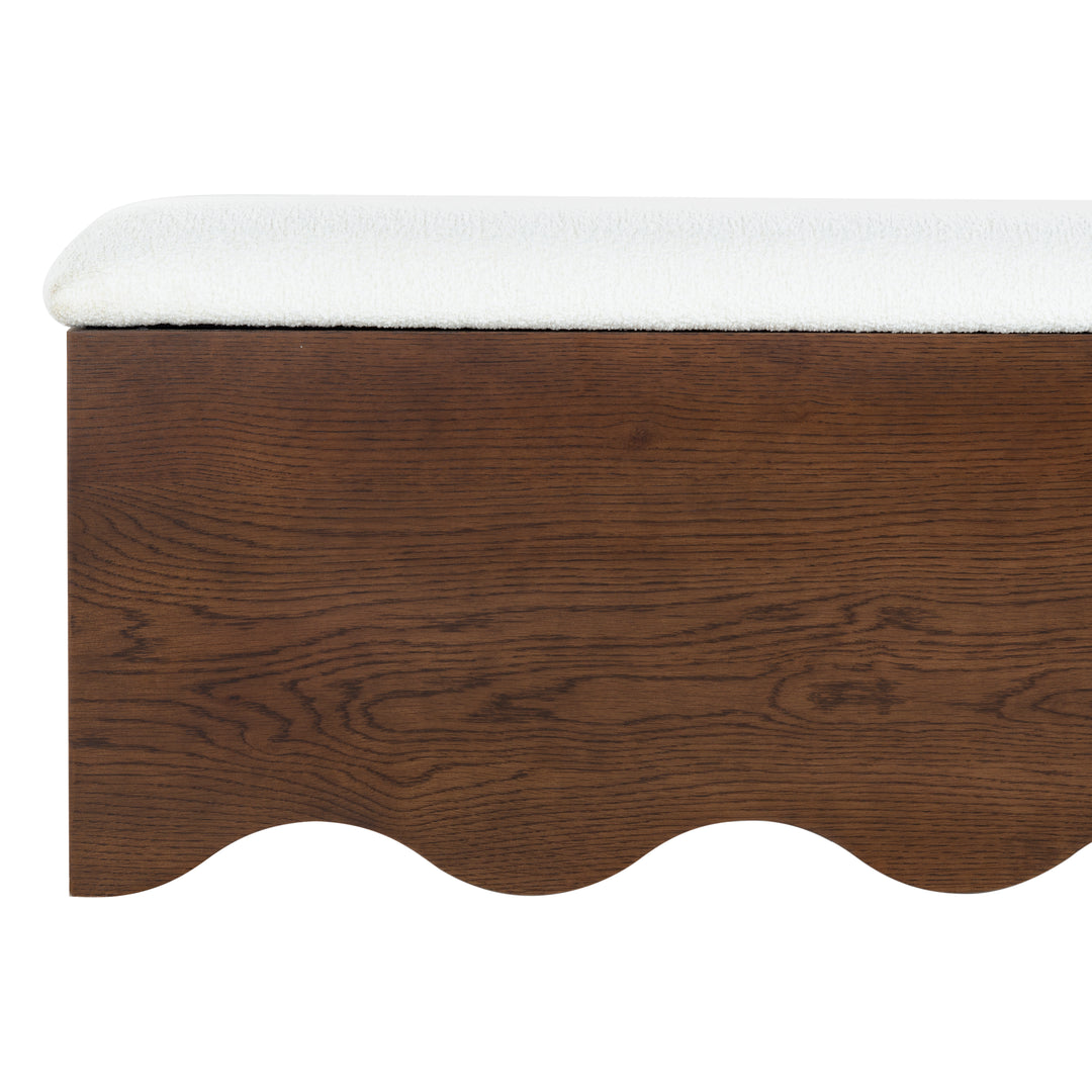 61.6"W x 20"D x 18.5"H / Walnut/White