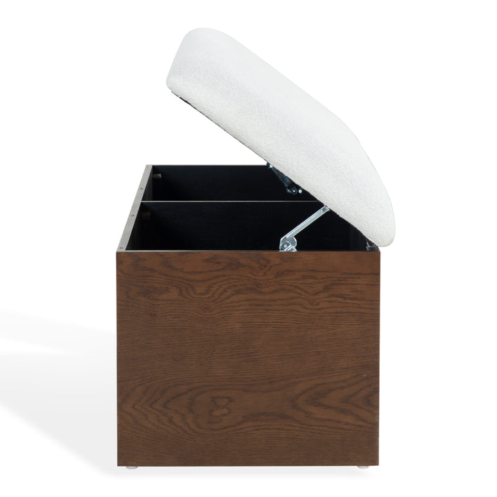 61.6"W x 20"D x 18.5"H / Walnut/White