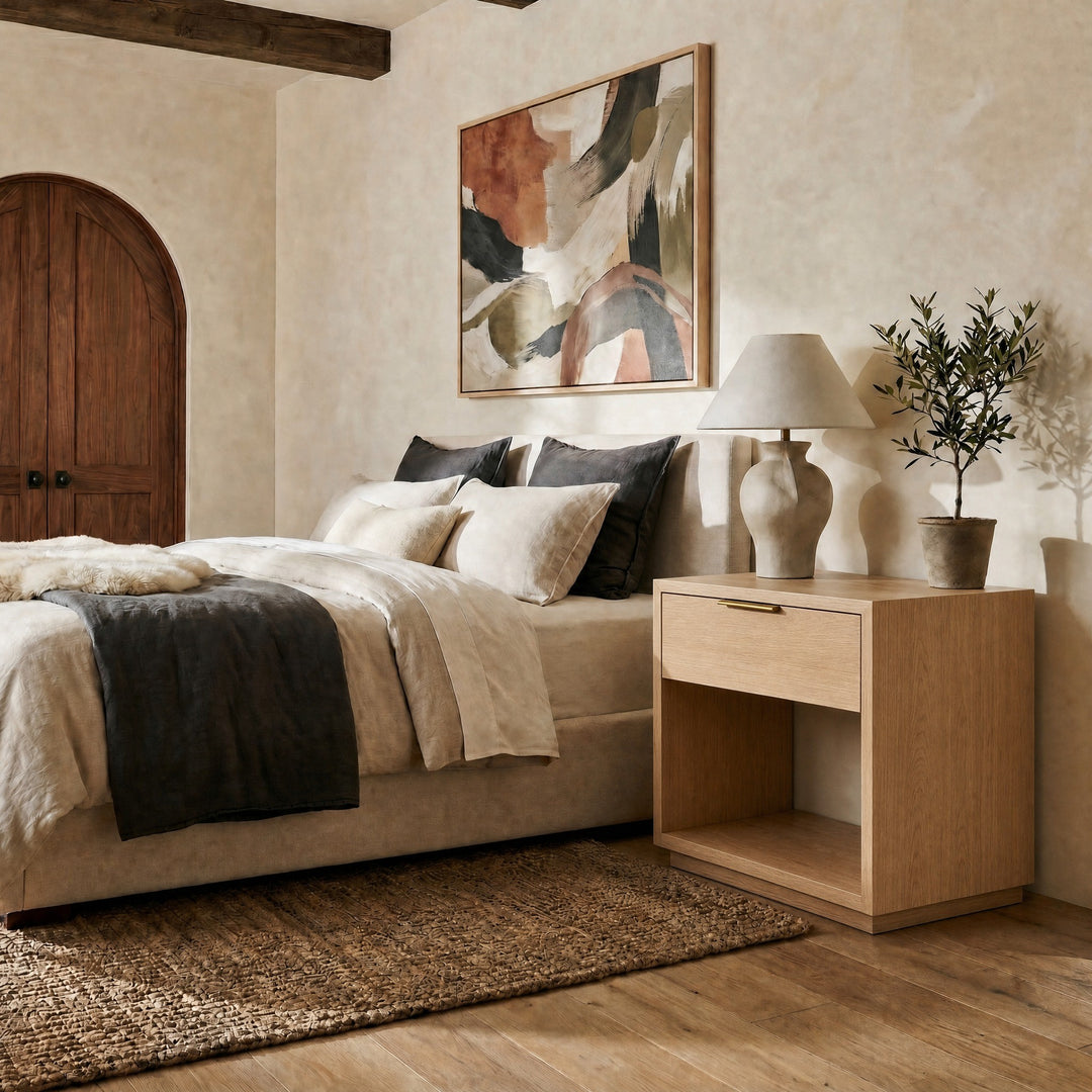 Gabribecca Wood 1 Drawer Nightstand