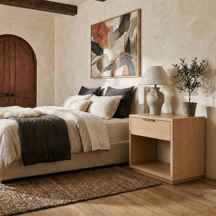 Gabribecca Wood 1 Drawer Nightstand