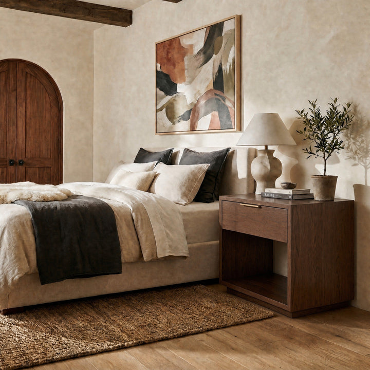 Gabribecca Wood 1 Drawer Nightstand