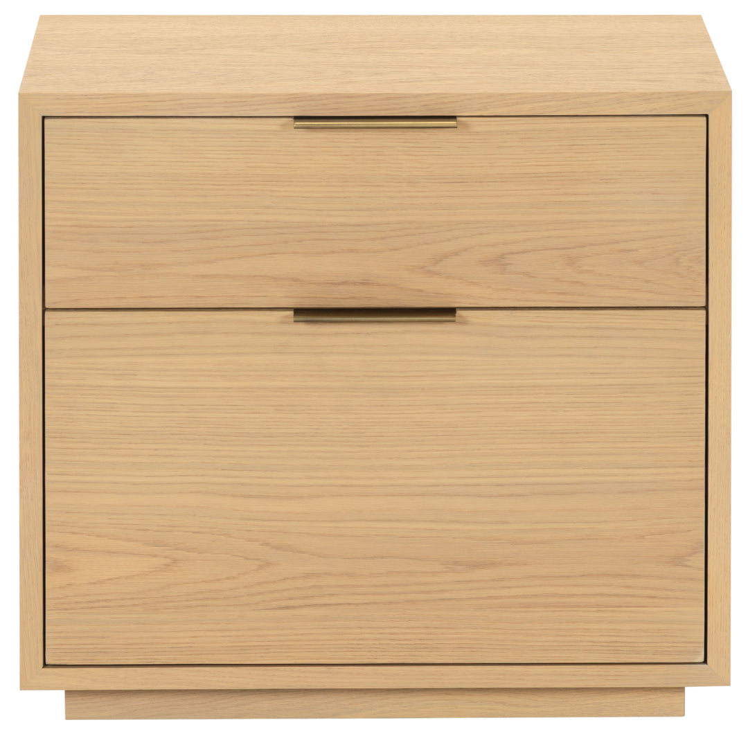 Gabribecca Wood 2 Drawer Nightstand