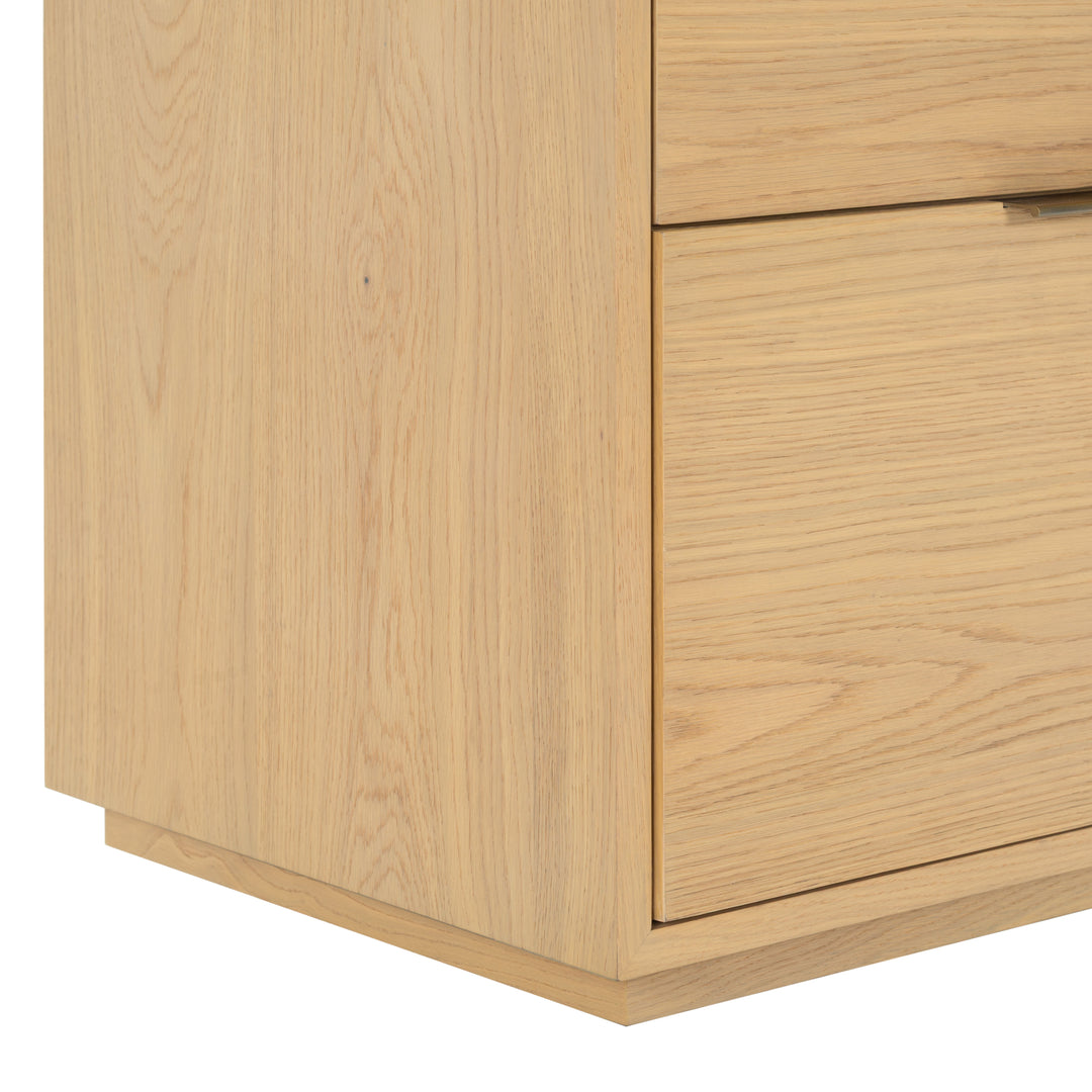 Gabribecca Wood 2 Drawer Nightstand