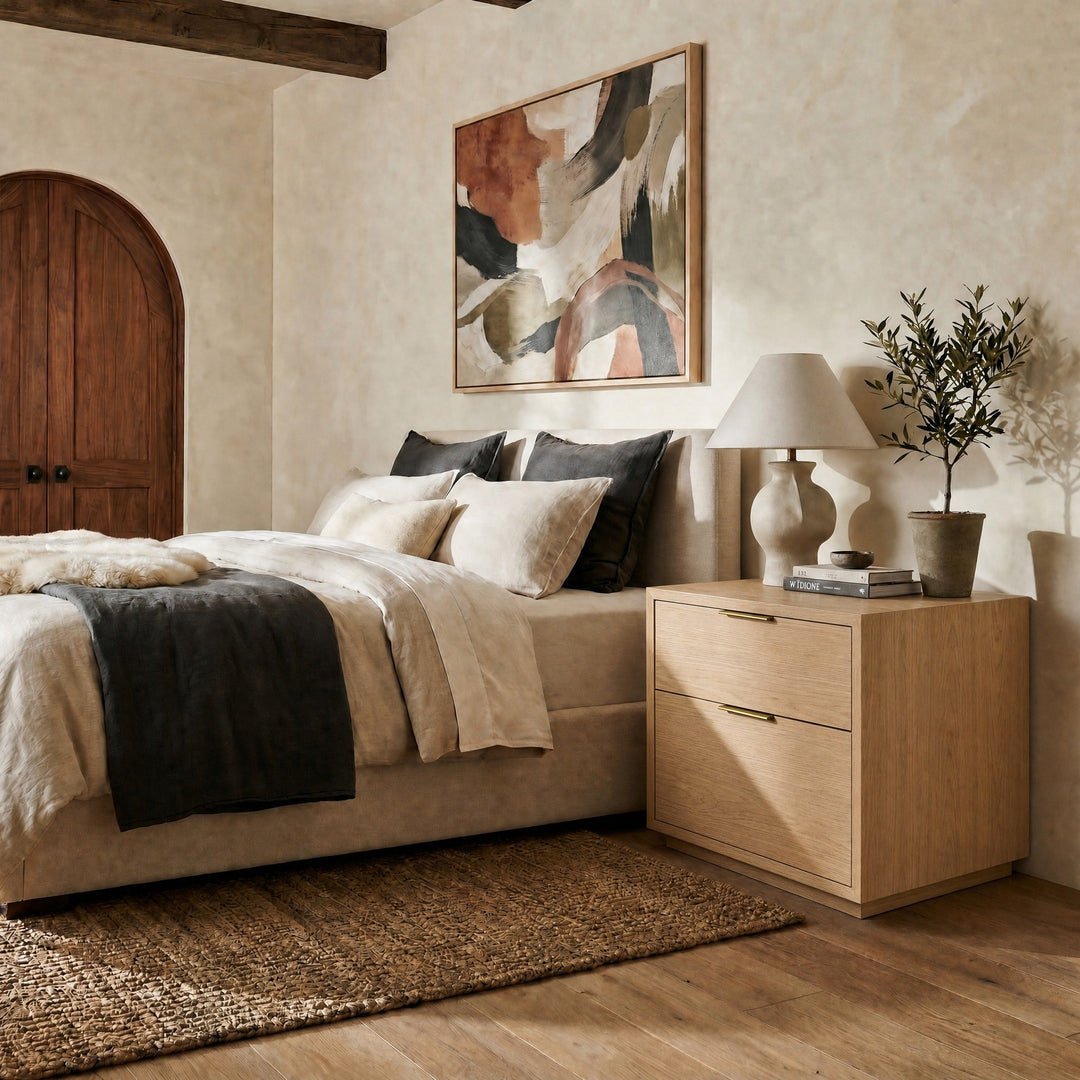 Gabribecca Wood 2 Drawer Nightstand