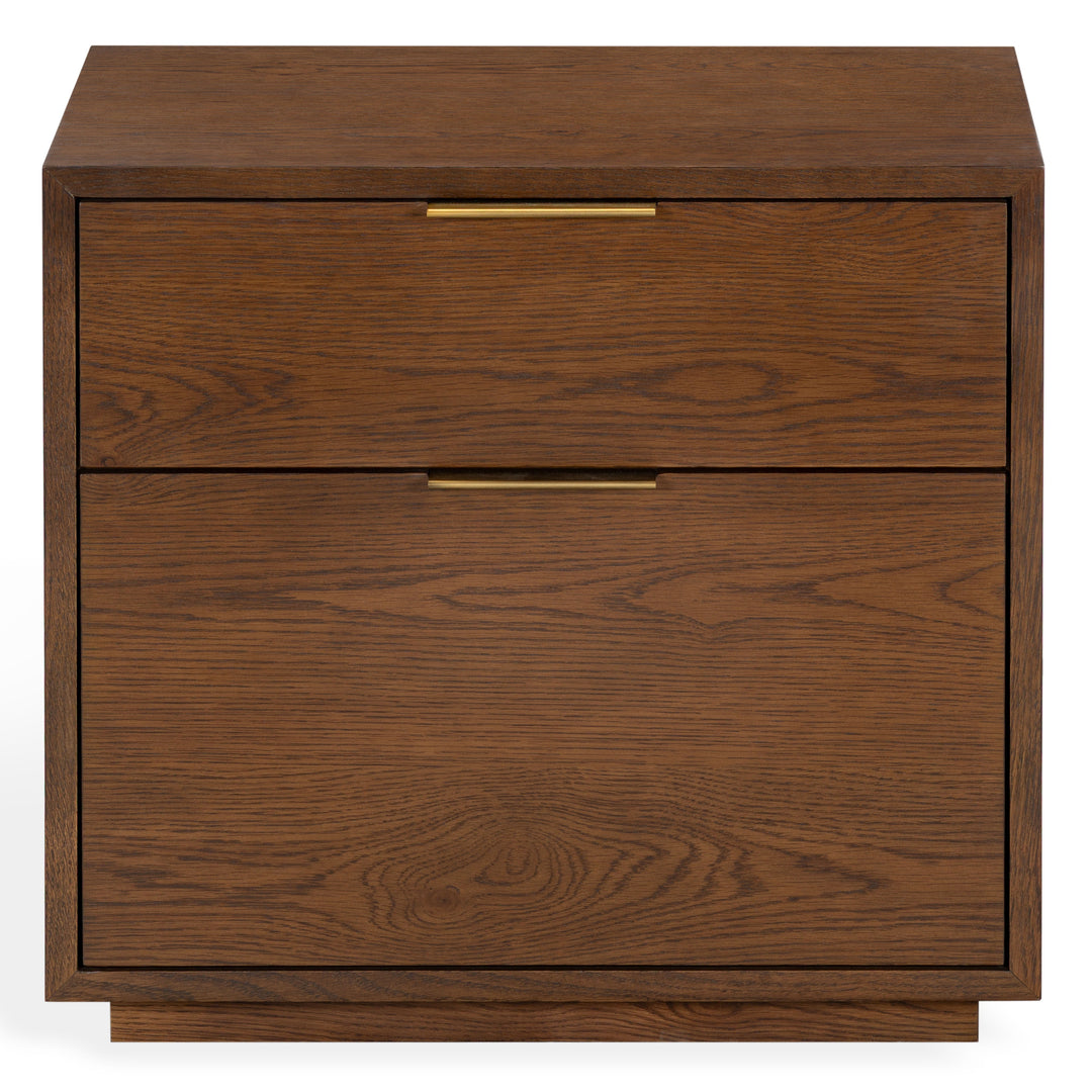 Gabribecca Wood 2 Drawer Nightstand
