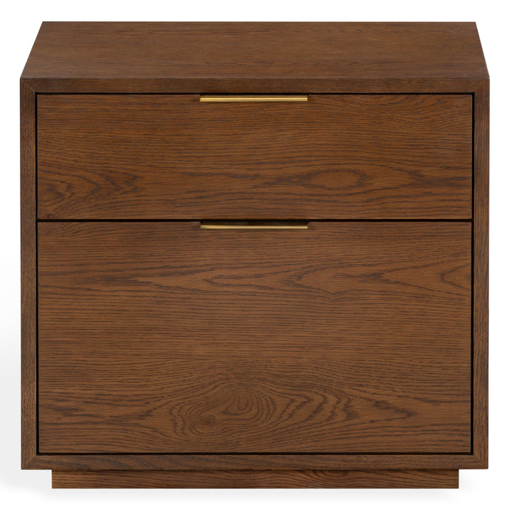 Gabribecca Wood 2 Drawer Nightstand