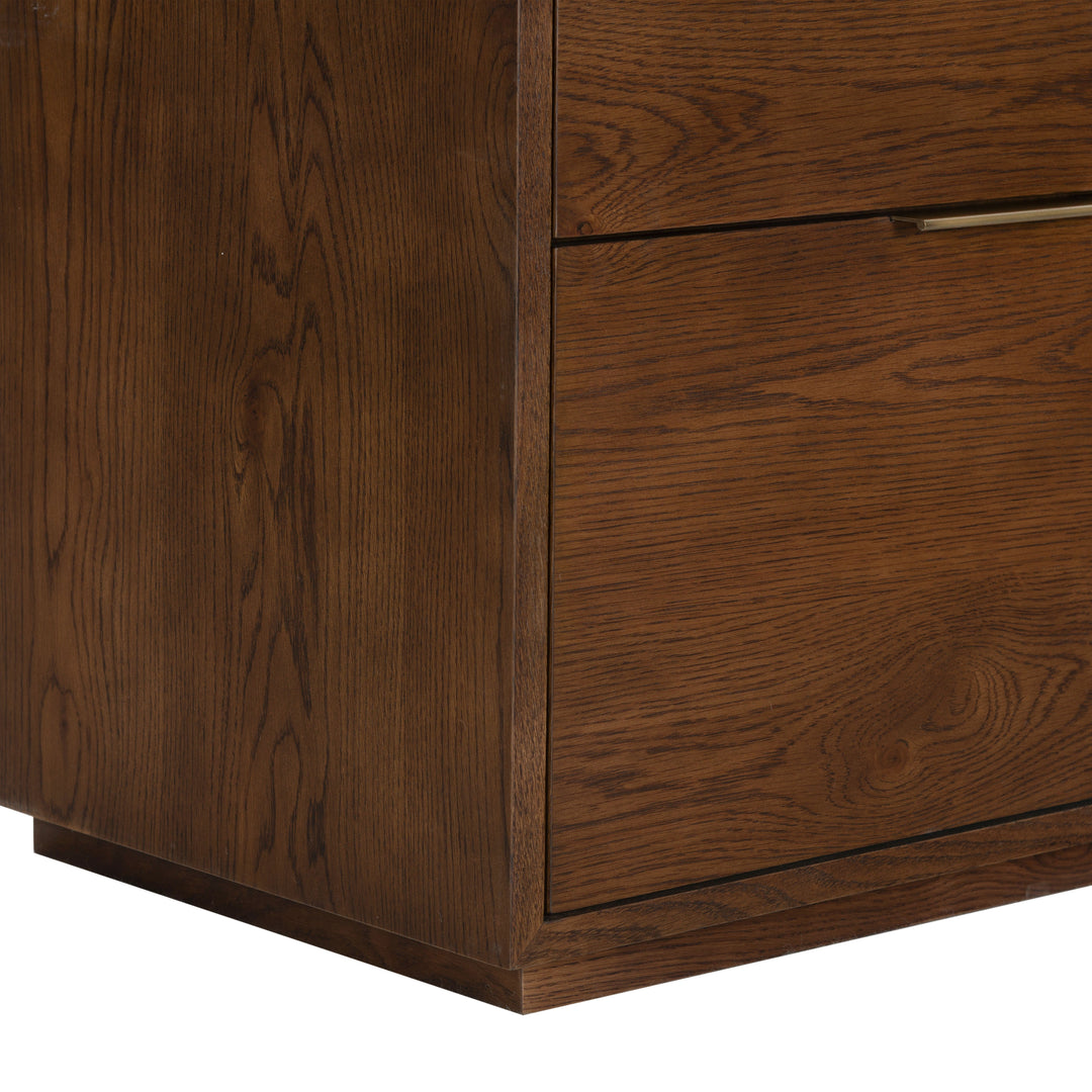 Gabribecca Wood 2 Drawer Nightstand