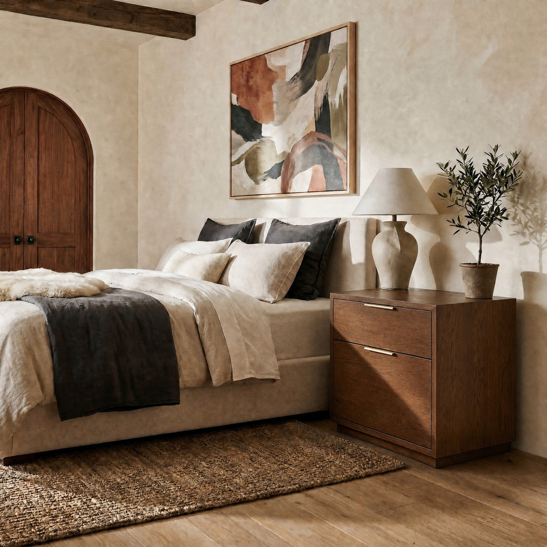 Gabribecca Wood 2 Drawer Nightstand