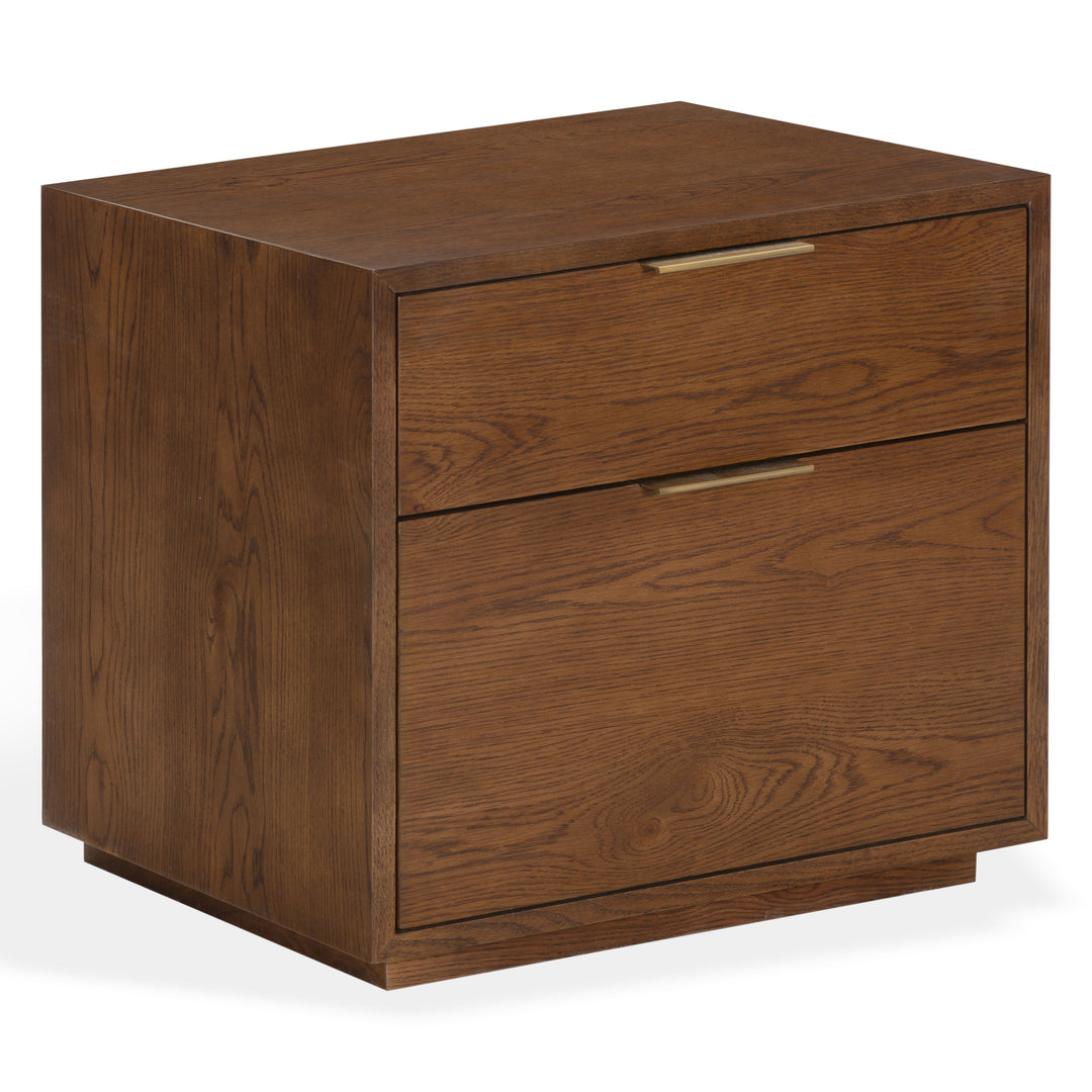 Gabribecca Wood 2 Drawer Nightstand
