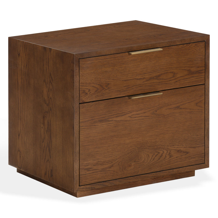 Gabribecca Wood 2 Drawer Nightstand