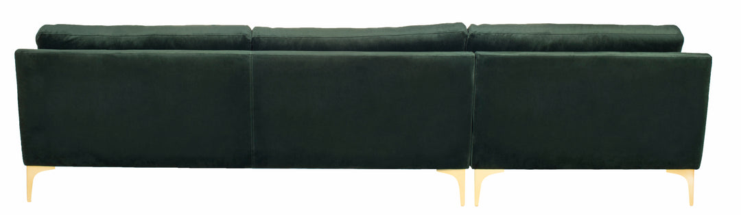 American Home Furniture Safavieh Couture Brayson Chaise Sectional Sofa Right Facing/ Hunter Green