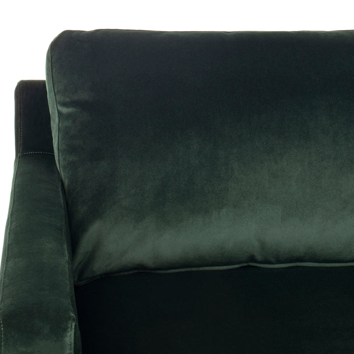 American Home Furniture Safavieh Couture Brayson Chaise Sectional Sofa Right Facing/ Hunter Green