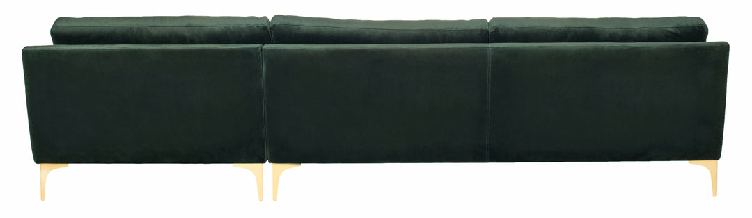 American Home Furniture Safavieh Couture Brayson Chaise Sectional Sofa Right Facing/ Hunter Green