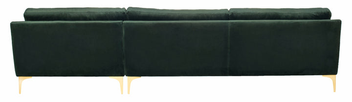 American Home Furniture Safavieh Couture Brayson Chaise Sectional Sofa Right Facing/ Hunter Green
