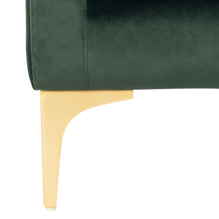 American Home Furniture Safavieh Couture Brayson Chaise Sectional Sofa Right Facing/ Hunter Green